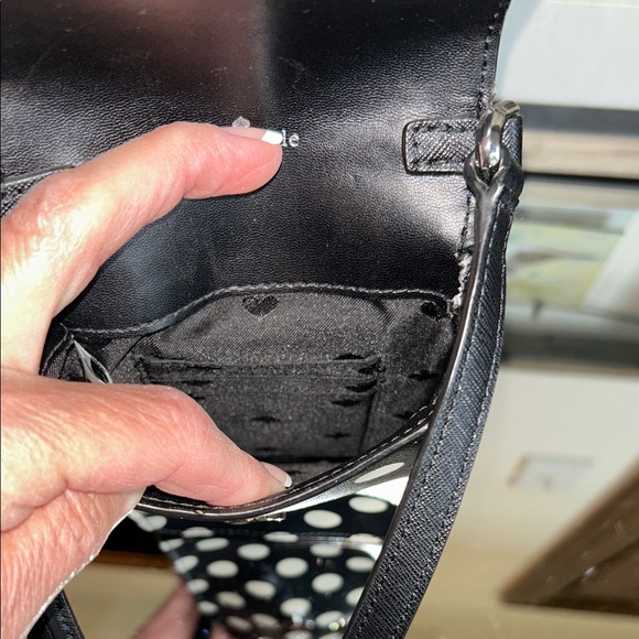 Kate Spade Black and White Polka Dot Crossbody 3.5”x6.5” - Picture 13 of 16